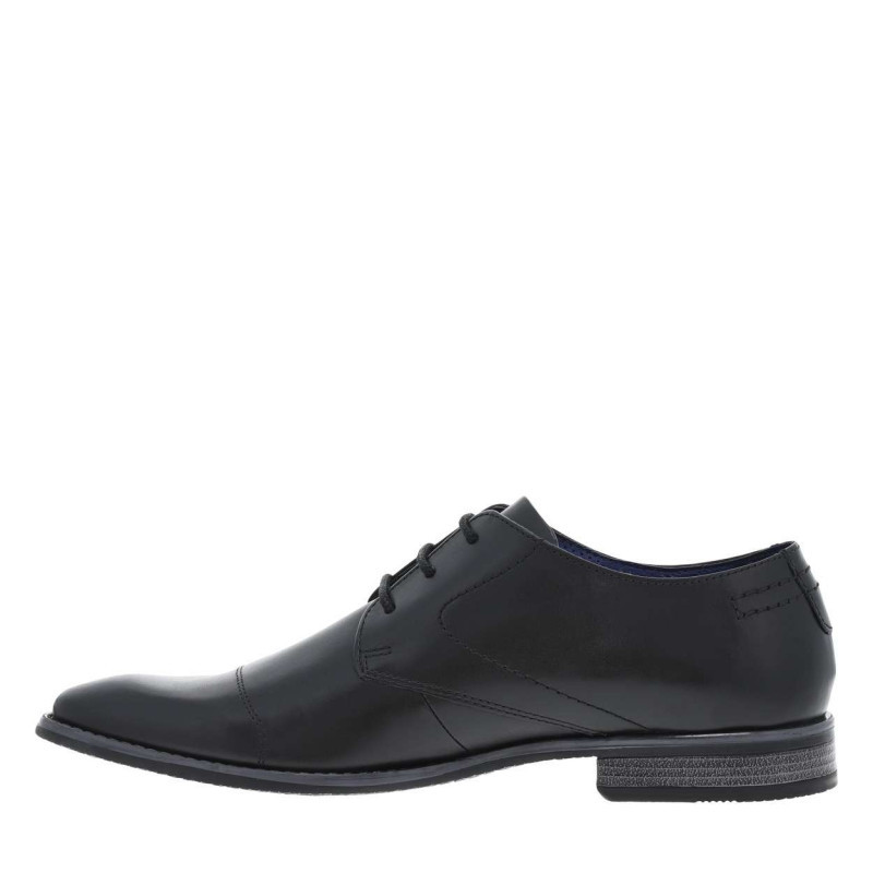 Bugatti - Derbies En Cuir Noires Avec Semelle à Talon Plat Et Fermeture à Lacets - Noires