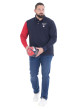 Thumbnail Polo en coton biologique marine bicolore à coupe droite avec un col à revers
