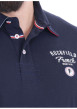 Thumbnail Polo en coton biologique marine bicolore à coupe droite avec un col à revers - Image 3