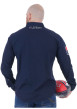 Thumbnail Chemise en coton biologique marine unie à coupe ajustée avec un col boutonné - Image 7