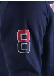 Thumbnail Sweat marine uni avec une coupe droite un col à capuche et des manches longues - Image 4