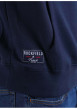 Thumbnail Sweat marine uni avec une coupe droite un col à capuche et des manches longues - Image 6
