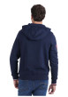 Thumbnail Sweat marine uni avec une coupe droite un col à capuche et des manches longues - Image 7