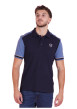 Thumbnail Polo en coton bleu en maille piquée avec une coupe droite et un col à revers - Image 2