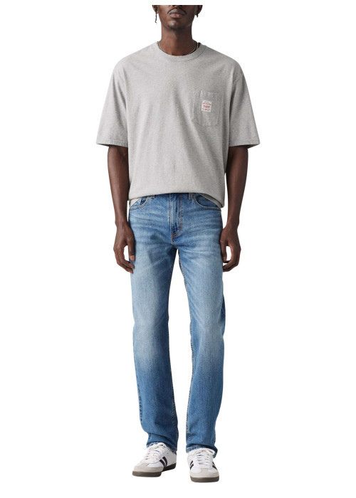 Jean 502® Taper bleu jean en coton à coupe droite et patch de la marque