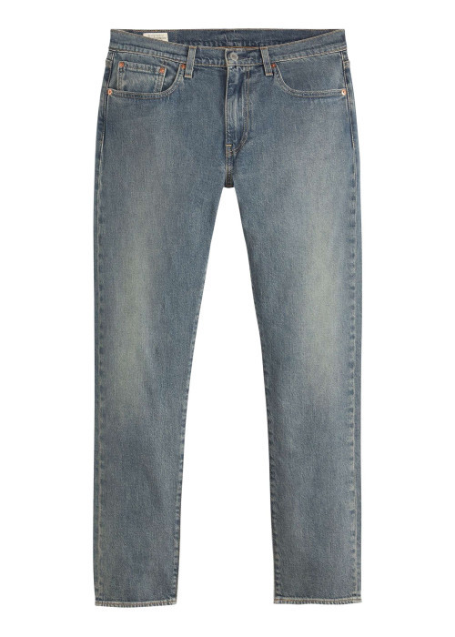 Jean 502® Taper gris clair en coton à coupe droite et patch de la marque