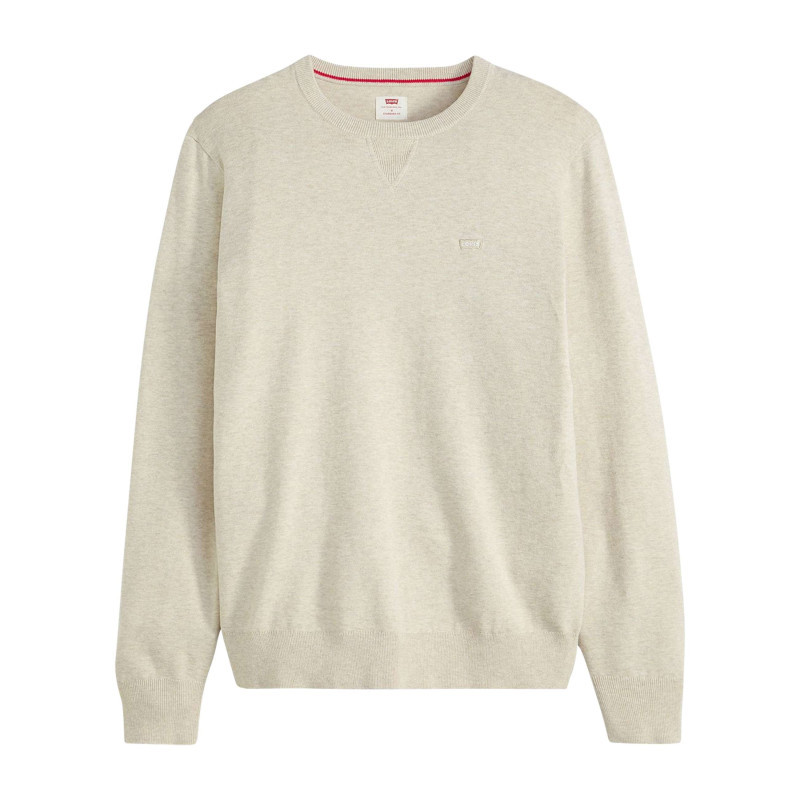 Levi's® - Pull En Coton Beige Uni Avec Un Col Rond Et Des Manches Longues - Beige Levi's® - Pull En Coton Beige Uni Avec Un Col Rond Et Des Manches Longues - Beige