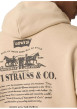 Thumbnail Sweat écru uni en coton avec un col à capuche et une poche traversante - Image 6