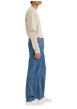 Thumbnail Jean 565 Loose Straight en coton bleu jean uni avec patch de la marque - Image 3