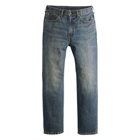 Jean 565 Loose Straight en coton bleu uni avec...