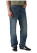 Thumbnail Jean 565 Loose Straight en coton bleu uni avec une coupe droite - Image 2