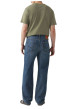 Thumbnail Jean 565 Loose Straight en coton bleu uni avec une coupe droite - Image 5