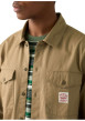 Thumbnail Chemise en coton beige unie avec un col chemise et fermeture par boutons - Image 5