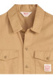 Thumbnail Chemise en coton beige unie avec un col chemise et fermeture par boutons - Image 6