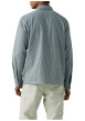 Thumbnail Chemise en coton rayée blanc et marine avec une fermeture par boutons - Image 4