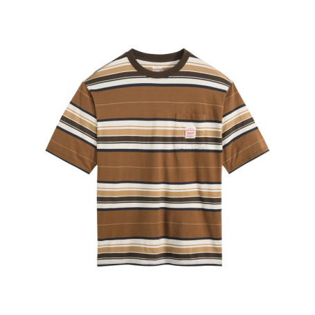 T-shirt marron en coton avec un imprimé...