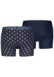 Thumbnail Lot de 2 boxers courts bleus en coton avec ceinture élastiquée - Image 2