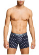 Thumbnail Lot de 2 boxers courts bleus en coton avec ceinture élastiquée - Image 3