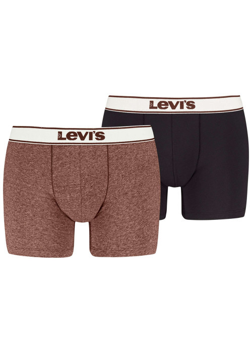 Lot de 2 boxers courts multicolores en coton avec ceinture élastiquée