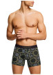 Thumbnail Lot de 2 boxers courts noir et vert en coton avec ceinture élastiquée
