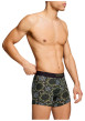 Thumbnail Lot de 2 boxers courts noir et vert en coton avec ceinture élastiquée - Image 3