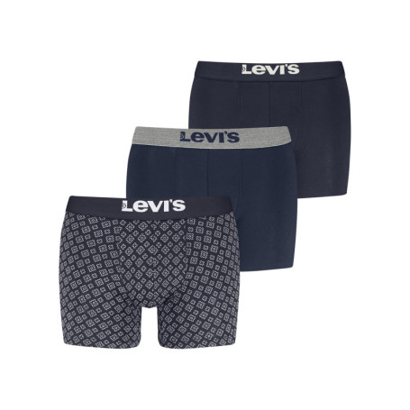 Lot de 3 boxers courts bleus en coton avec...