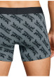 Thumbnail Lot de 3 boxers courts gris et noir en coton avec ceinture élastiquée - Image 10