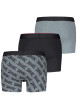 Thumbnail Lot de 3 boxers courts gris et noir en coton avec ceinture élastiquée - Image 2