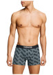 Thumbnail Lot de 3 boxers courts gris et noir en coton avec ceinture élastiquée - Image 3