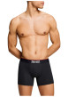 Thumbnail Lot de 3 boxers courts gris et noir en coton avec ceinture élastiquée - Image 4