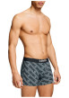 Thumbnail Lot de 3 boxers courts gris et noir en coton avec ceinture élastiquée - Image 6
