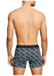 Thumbnail Lot de 3 boxers courts gris et noir en coton avec ceinture élastiquée - Image 7