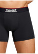 Thumbnail Lot de 3 boxers courts gris et noir en coton avec ceinture élastiquée - Image 9