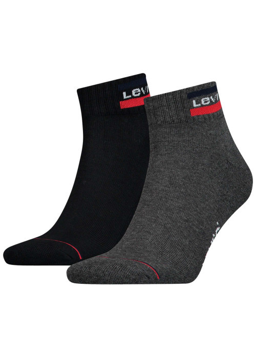 Lot de 2 paires de chaussettes basses multicolores en coton mélangé