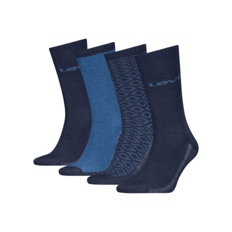 Lot de 4 paires de chaussettes hautes bleues en...
