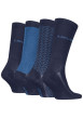 Thumbnail Lot de 4 paires de chaussettes hautes bleues en coton mélangé - Image 2