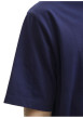 Thumbnail T-shirt en coton marine avec un logo rouge imprimé et un col rond - Image 3