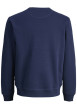 Thumbnail Sweat en coton marine avec un logo orange brodé et un col rond - Image 2