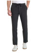 Thumbnail Pantalon Jogging en coton mélangé anthracite uni avec une coupe slim