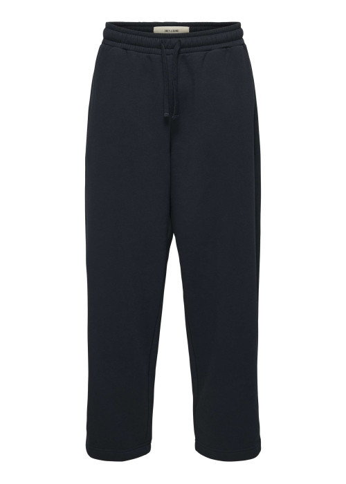 Pantalon de jogging noir uni à coupe loose et à taille élastiquée