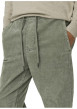 Thumbnail Pantalon en coton vert sauge en velours côtelé à coupe regular fit - Image 6