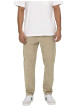 Thumbnail Pantalon en coton beige en velours côtelé à coupe regular fit - Image 4