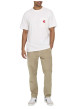 Thumbnail Pantalon en coton beige en velours côtelé à coupe regular fit - Image 5