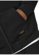 Thumbnail Sweat à capuche zippé noir uni à coupe droite avec des poches - Image 3
