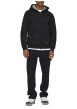 Thumbnail Sweat à capuche zippé noir uni à coupe droite avec des poches - Image 5