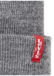 Thumbnail Bonnet gris uni avec large revers et logo contrasté de la marque - Image 5