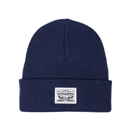 Bonnet marine uni en coton avec large revers et...