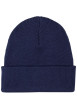 Thumbnail Bonnet marine uni en coton avec large revers et logo de la marque à l'avant - Image 2