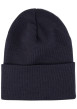 Thumbnail Bonnet marine uni avec large revers et étiquette de la marque - Image 2
