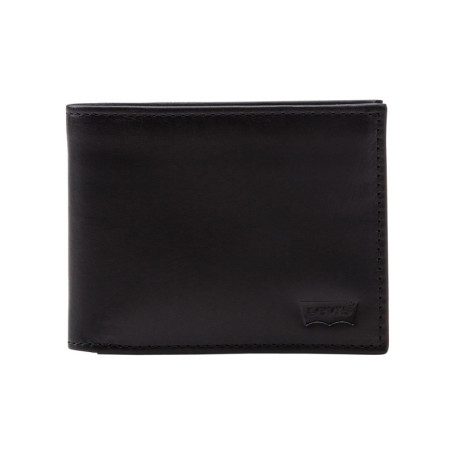 Petit portefeuille en cuir noir uni format...